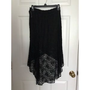 High to Low Lace Skirt